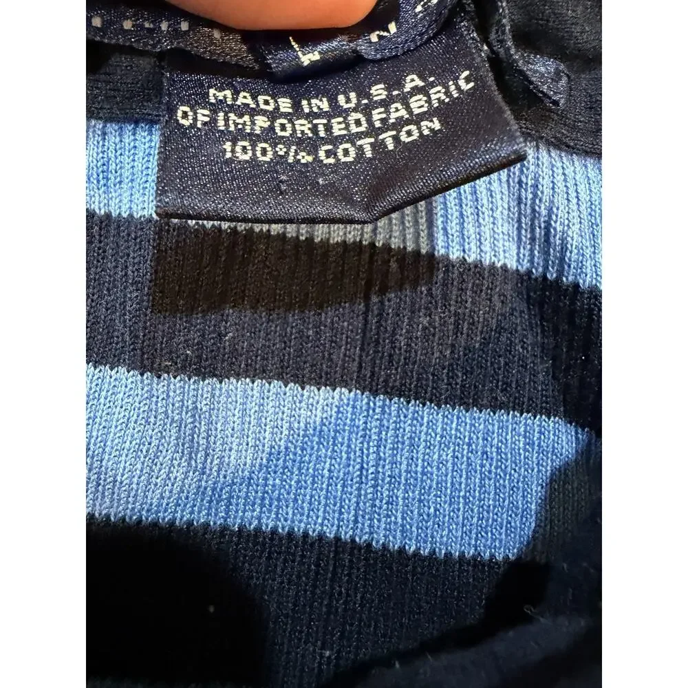 90s Ralph Lauren Sport Striped Rugby Polo Shirt Women’s L USA made 100% Cotton - Picture 9 of 11